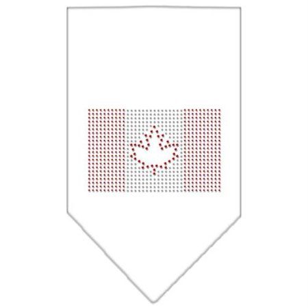 UNCONDITIONAL LOVE Canadian Flag Rhinestone Bandana White Large UN788024